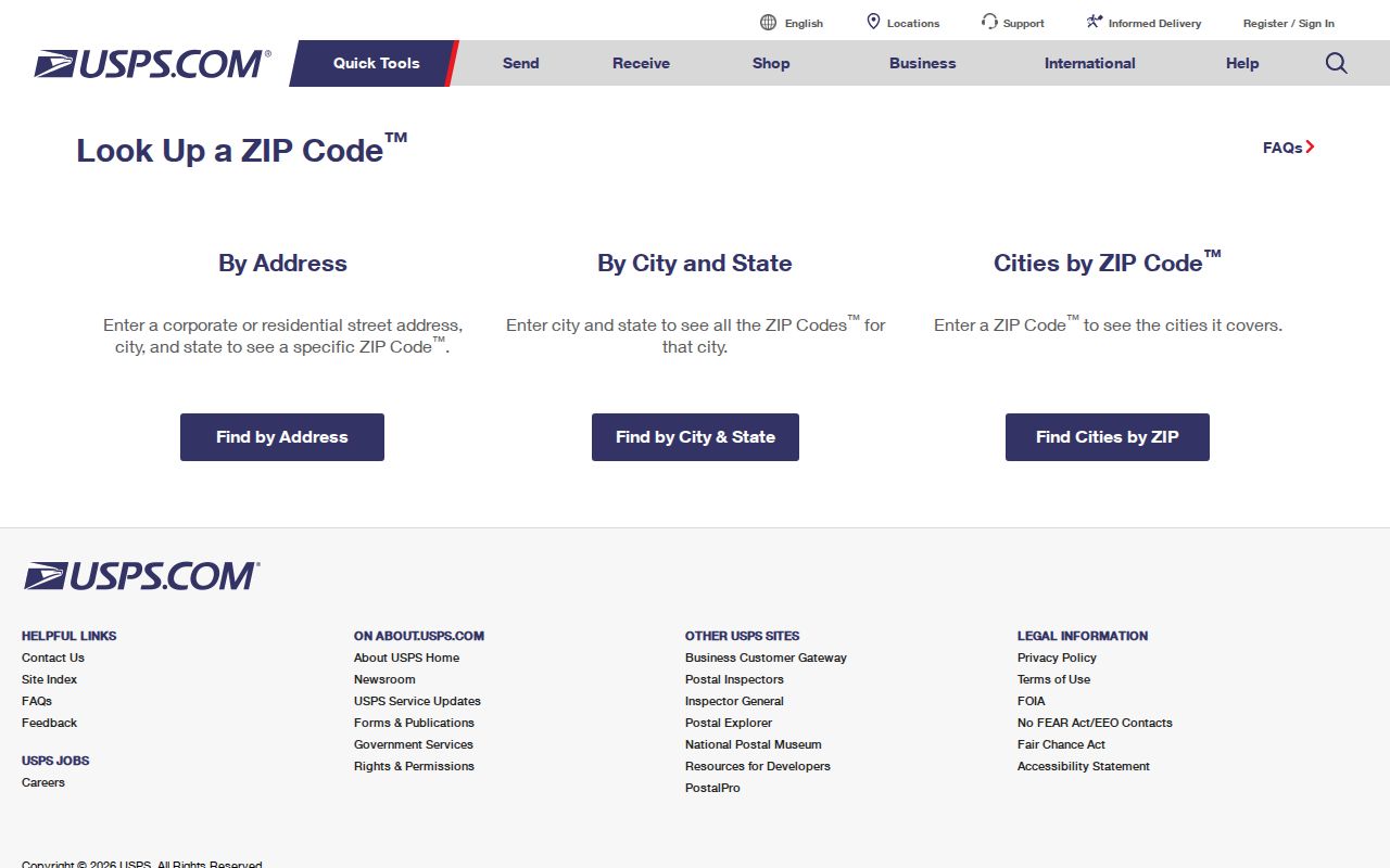 USPS lookup for the Spokane County ZIP code directory